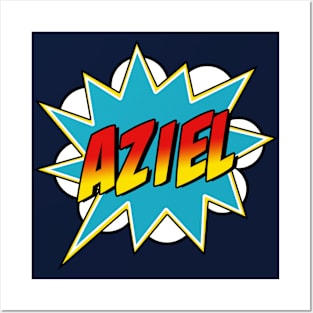 Boys Aziel Name Superhero Comic Book Posters and Art